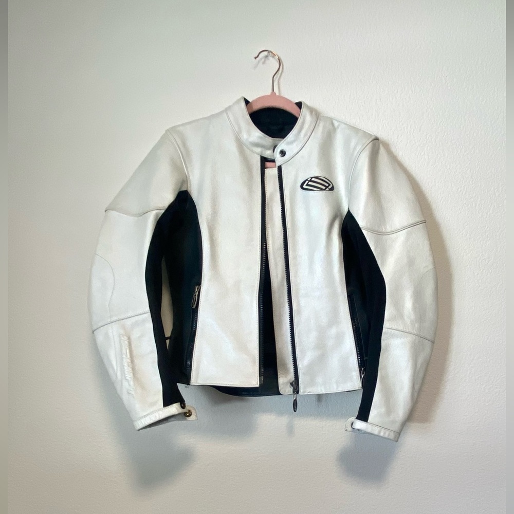 White Shift Biker Jacket